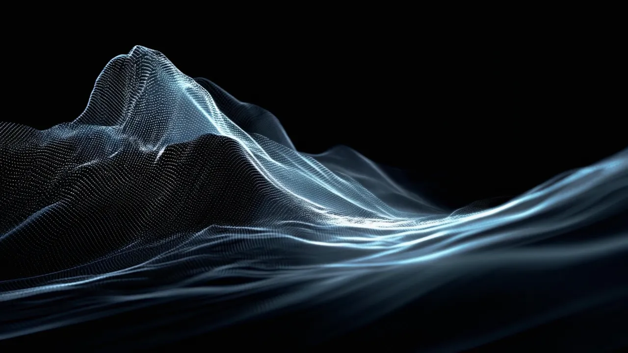 Seamless Abstract 3D Wave Technology Background
