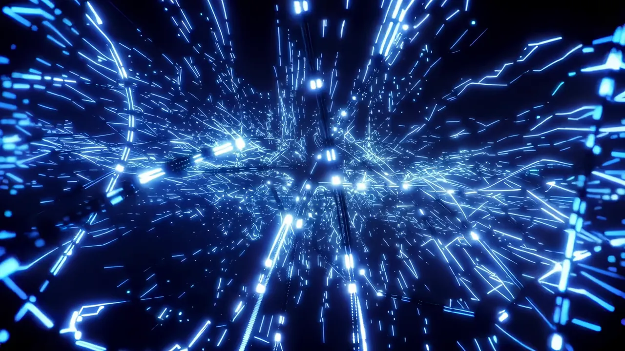 Slowly Rotating Electric Blue Light Filaments