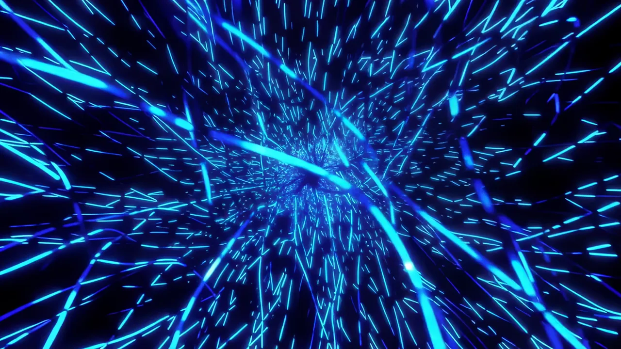 Slowly Rotating Electric Blue Light Filaments