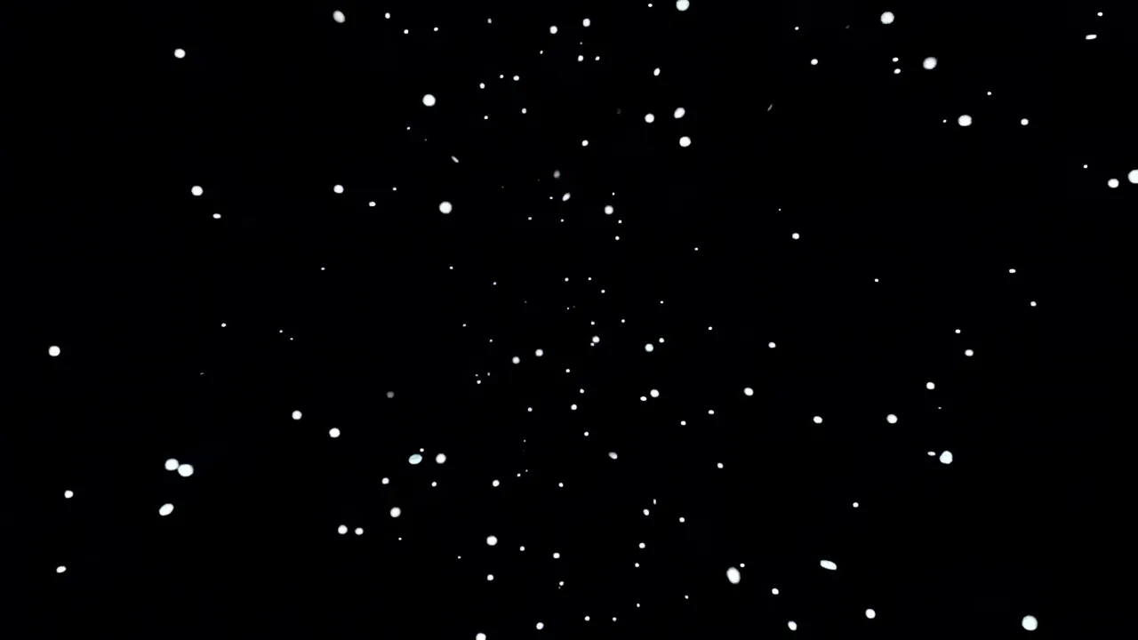 Small Pale Particles Descending in Dark Space
