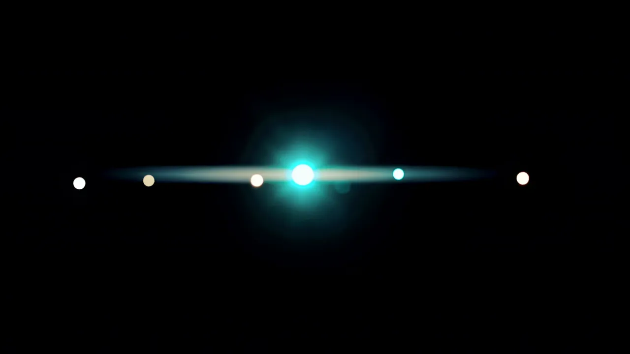 Soft Anamorphic Light Streak on Black Background