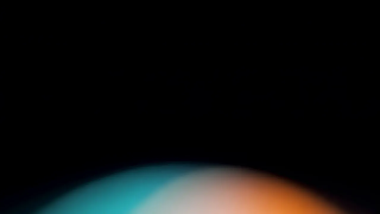 Soft Blue Light Leak on Black Background