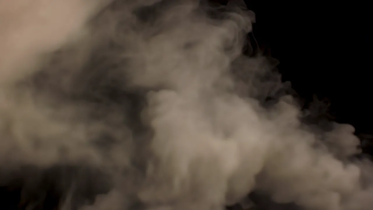 Soft Volumetric Fog Cloud Drifting in Darkness