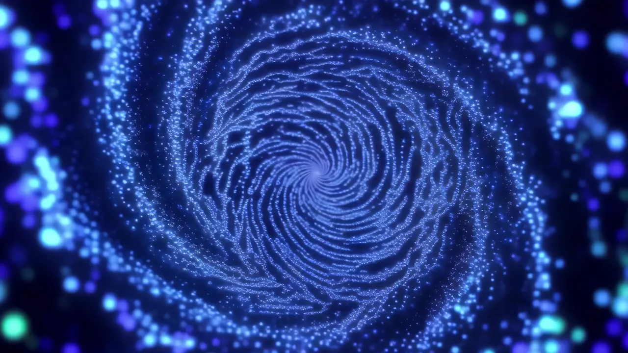 Swirling Blue Digital Background with Soft Glow
