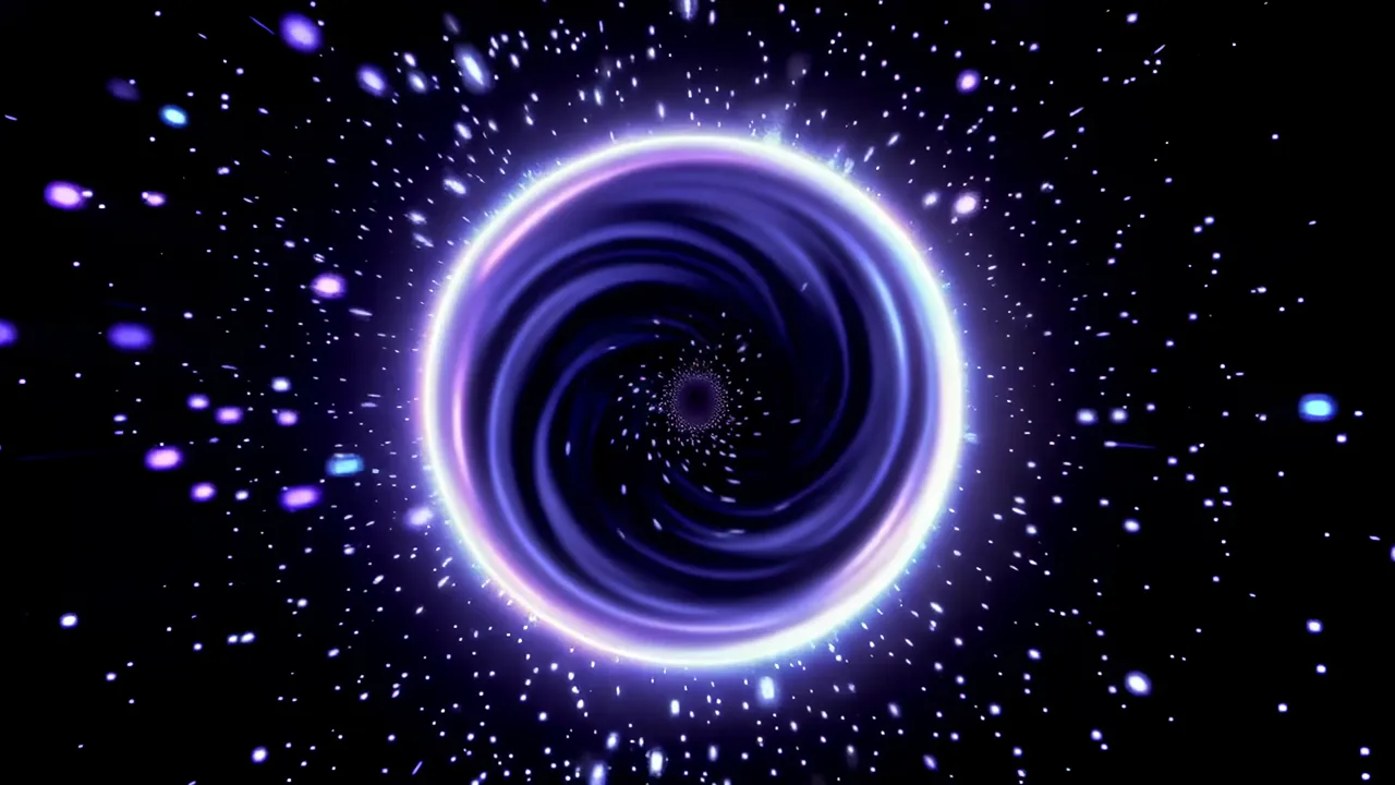 Swirling Portal with Particles and Gravitational Effect