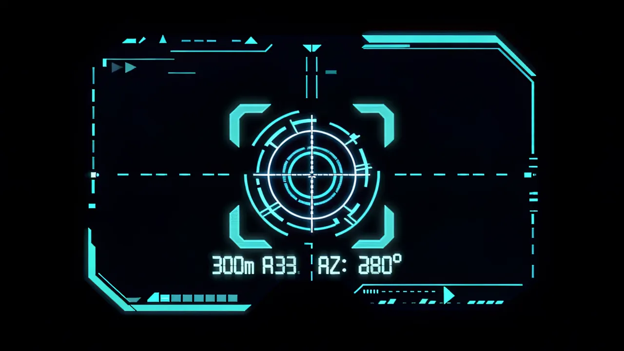 Tactical Targeting Reticle Rotating with Range Finder Data