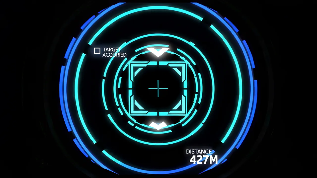 Target Lock-On Reticle with Confirmation Indicators