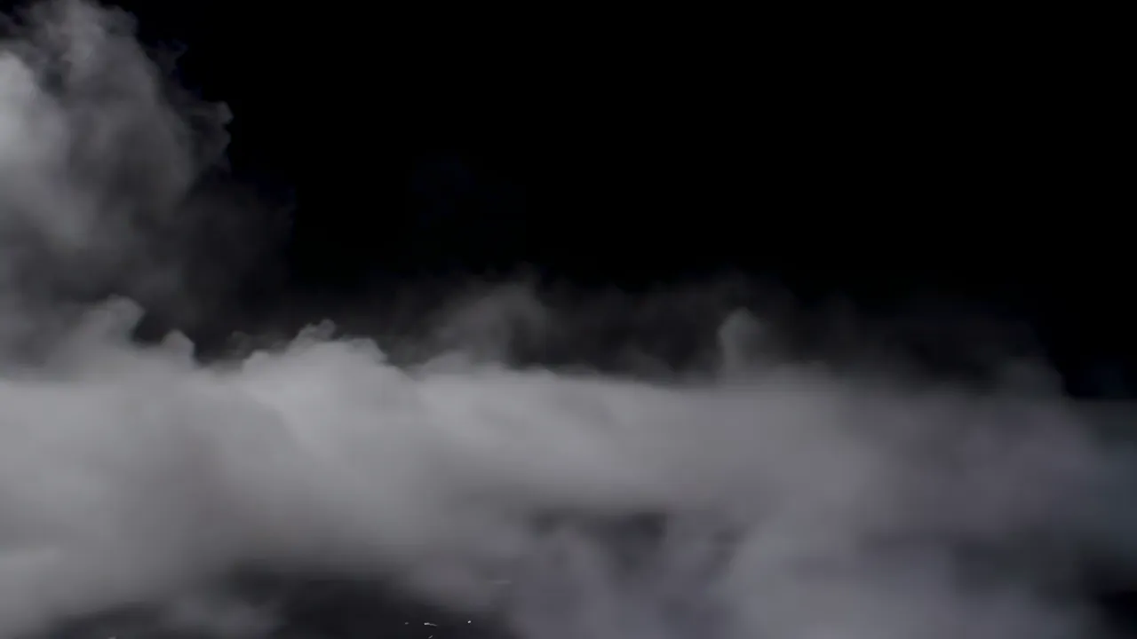 Thick Smoke Rolling Along the Ground Level