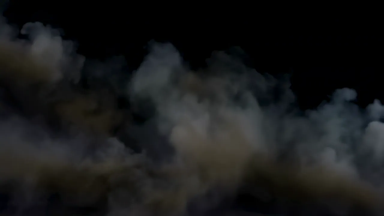 Thick Smoke Rolling Along the Ground Level