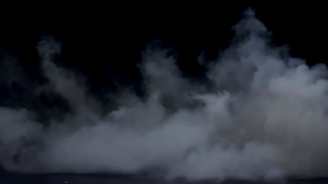 Thick Smoke Rolling Along the Ground Level