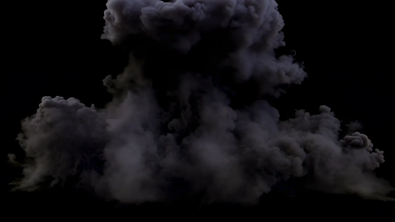 Thick Smoke Rolling Along the Ground Level