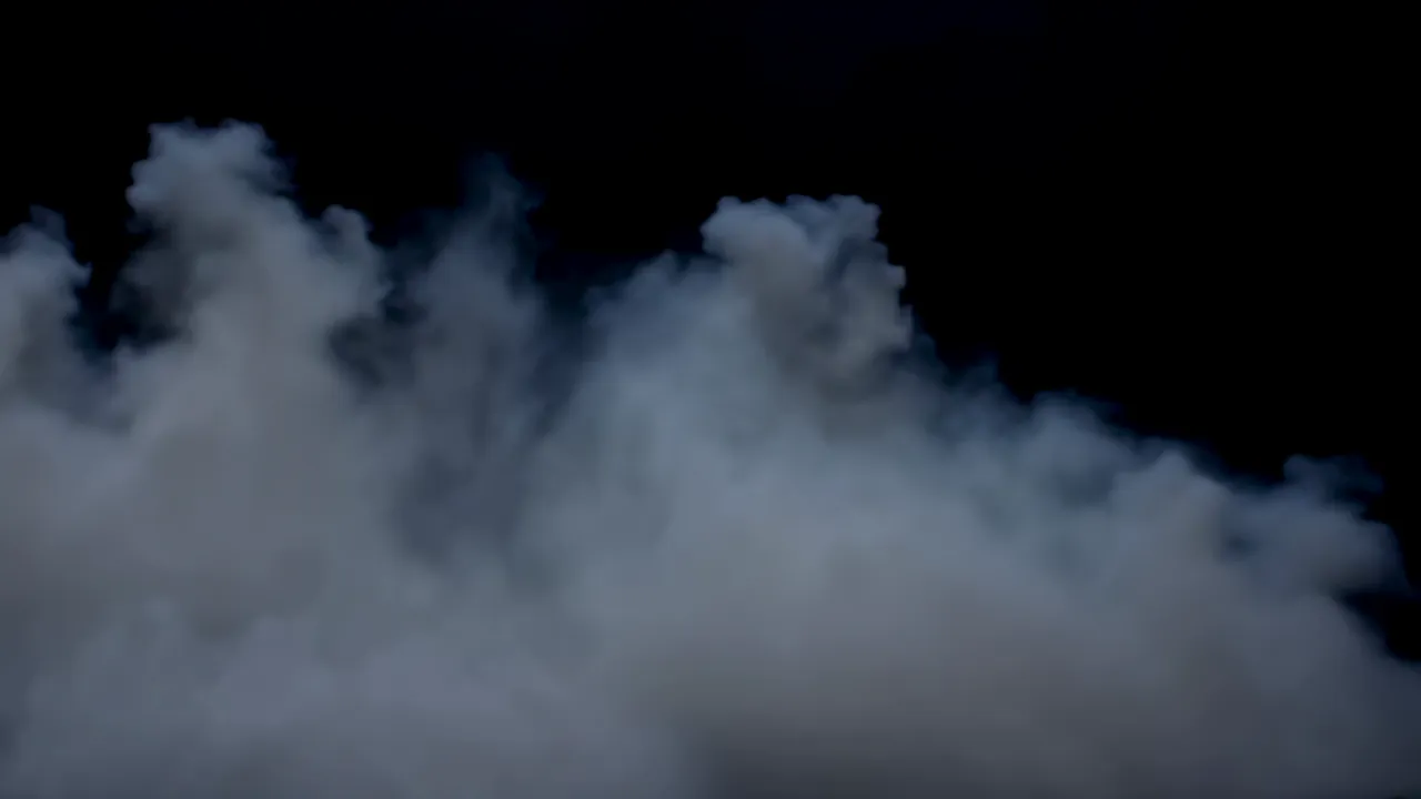 Thick Smoke Rolling on Ground Level