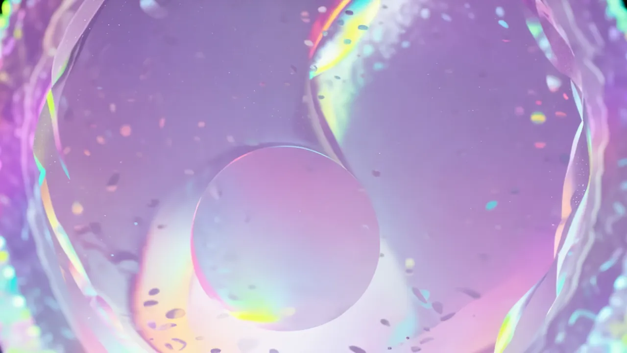 Translucent Abstract Forms in Soft Rainbow Colors