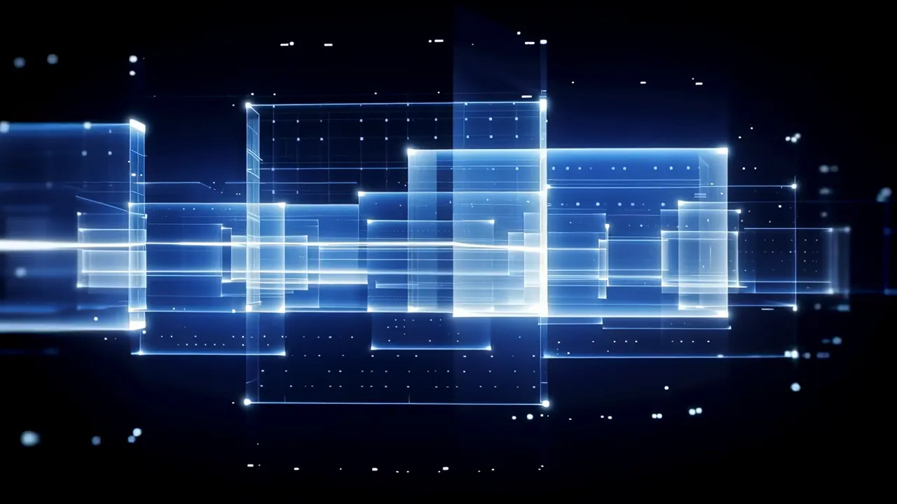Translucent Blue Light Layers Abstract Design