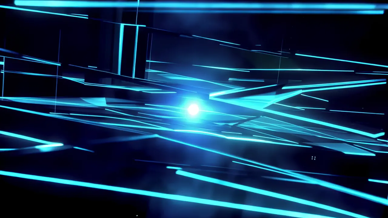 Translucent Blue Light Layers in a Dark Environment