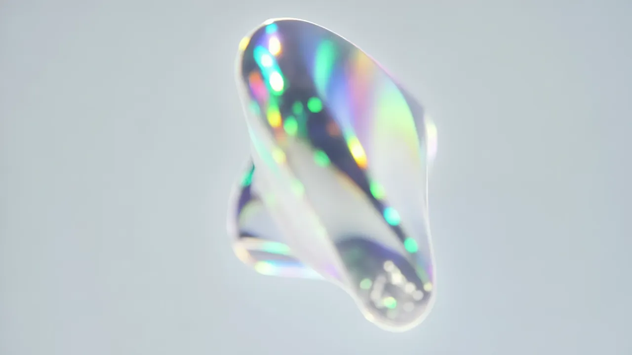 Translucent Shapes with Prismatic Edges in Ethereal Environment