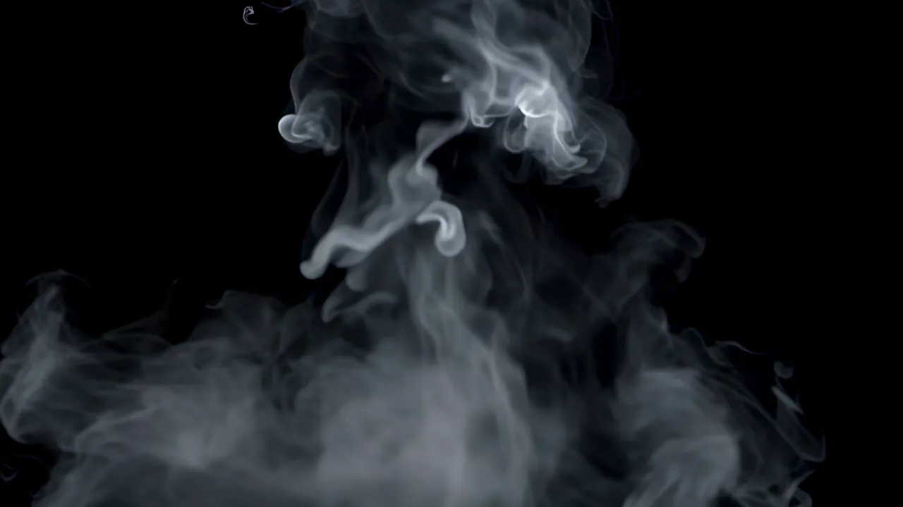 Two Smoke Streams Merging into a Single Column