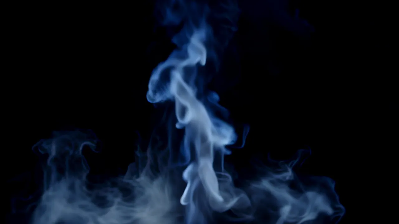 Two Streams of Smoke Merging into a Rising Column