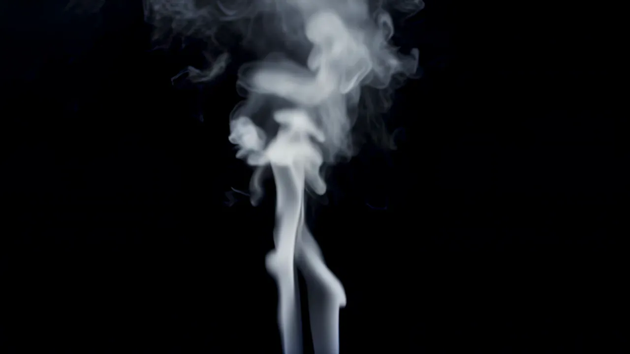Two Streams of Smoke Merging into a Single Column