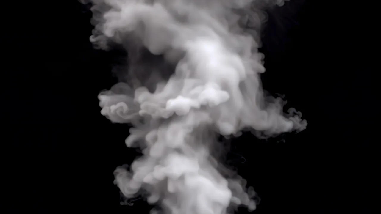 Two Streams of Smoke Merging into One Column