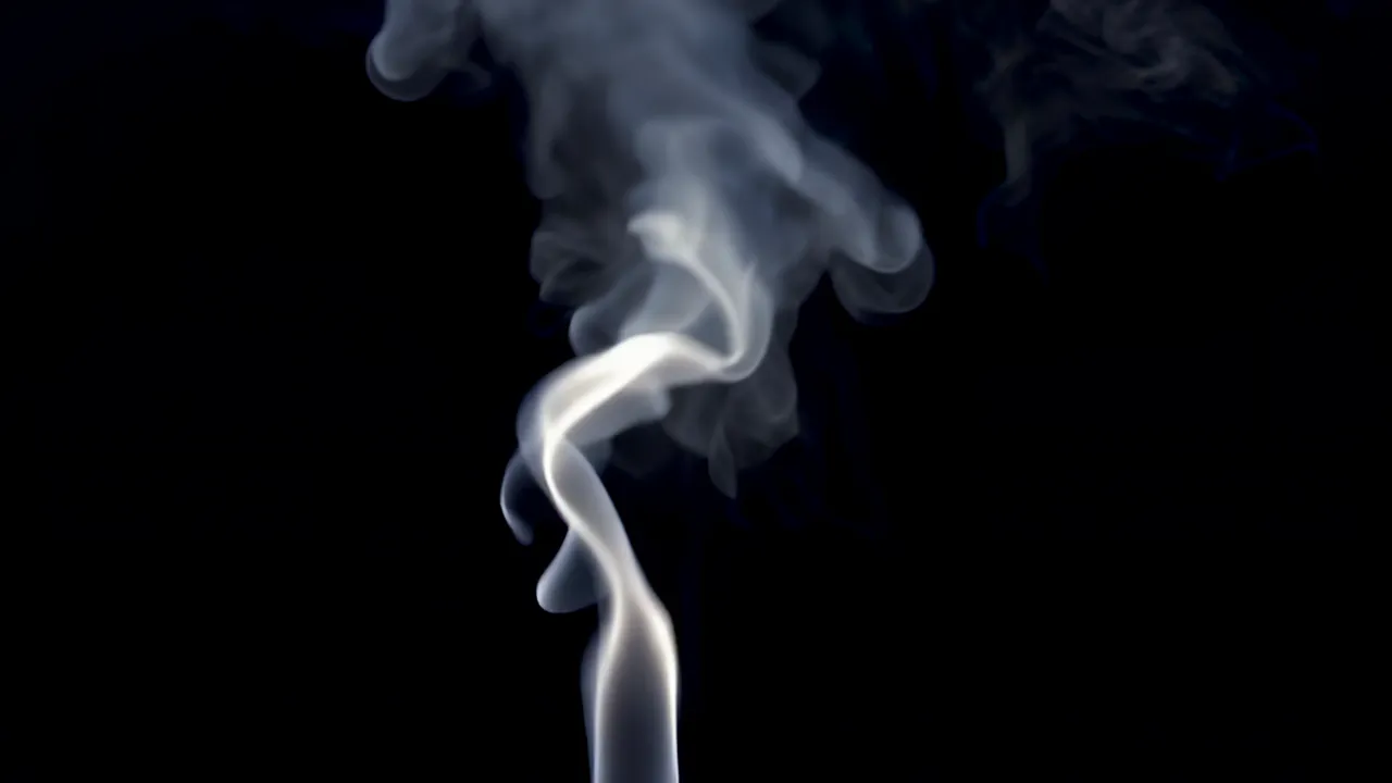 Two Streams of Smoke Merging into One Column