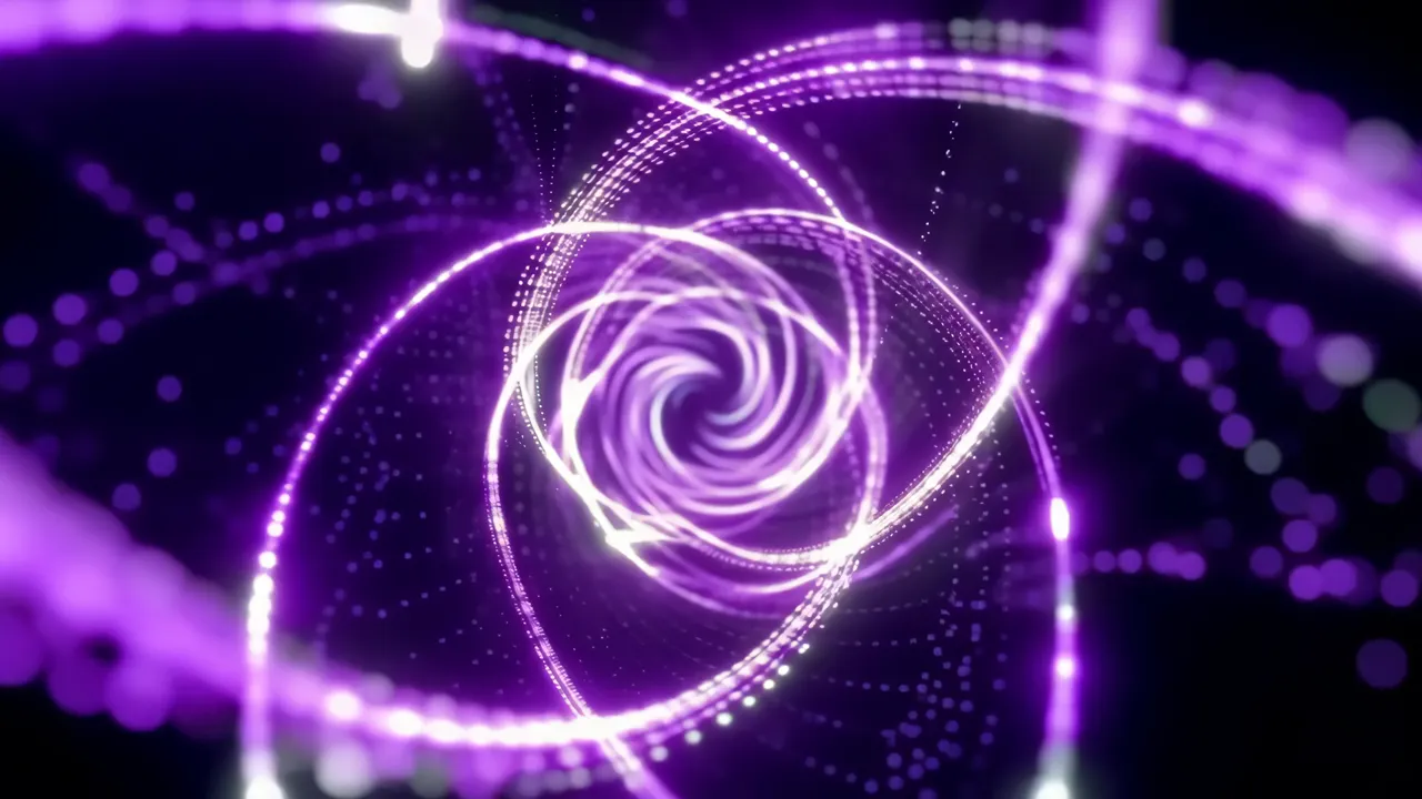 Ultra Detailed Purple Digital Light Trails Background