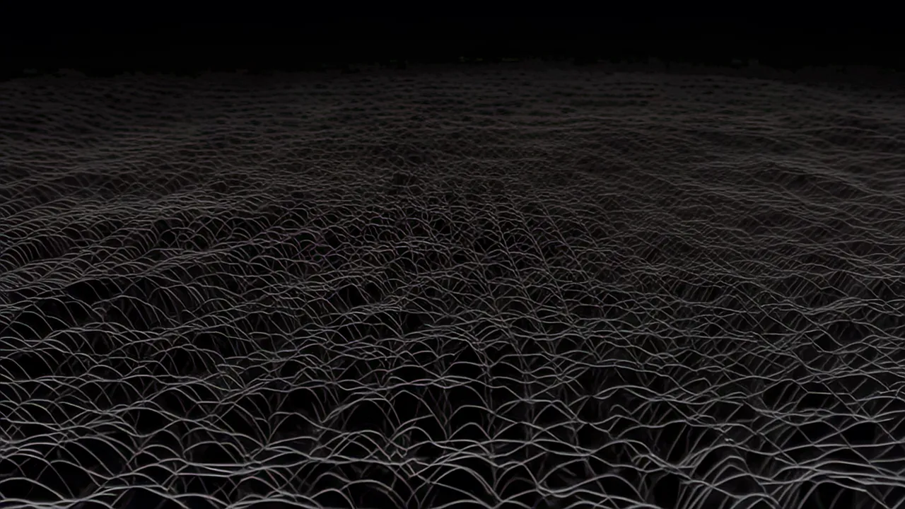 Ultra-Fine Curved Lines Forming 3D Surface Topology