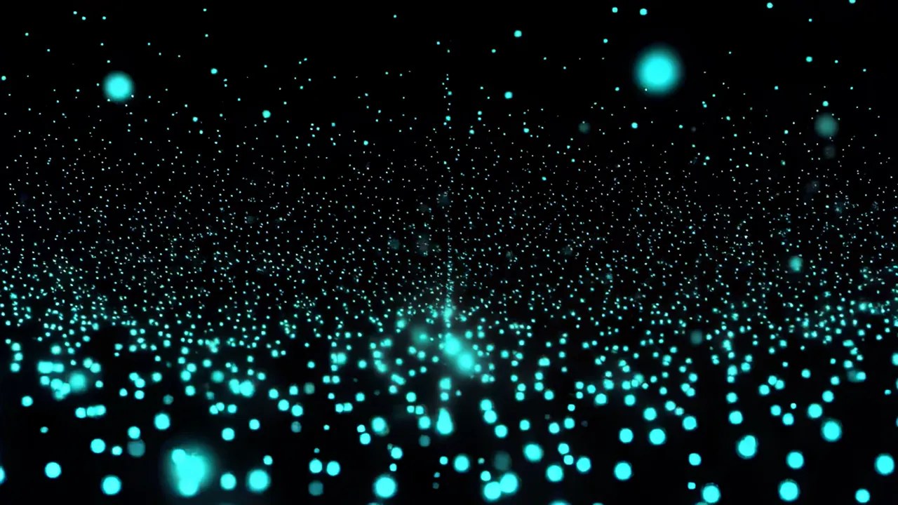 Vast Field of Breathing Light Points in a Dark Space
