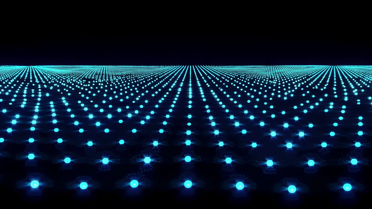 Vast Field of Breathing Light Points in Dark Space
