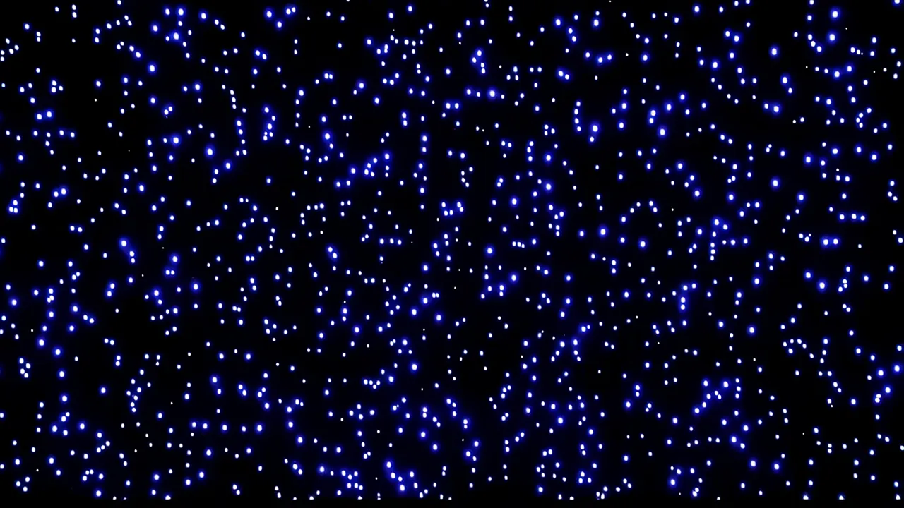 Vast Field of Interconnected Light Points Breathing
