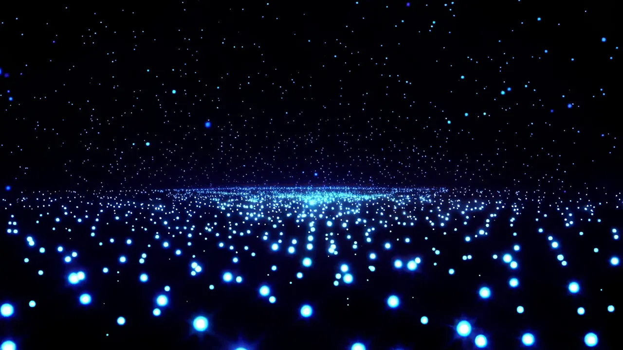 Vast Field of Interconnected Light Points Breathing and Shifting