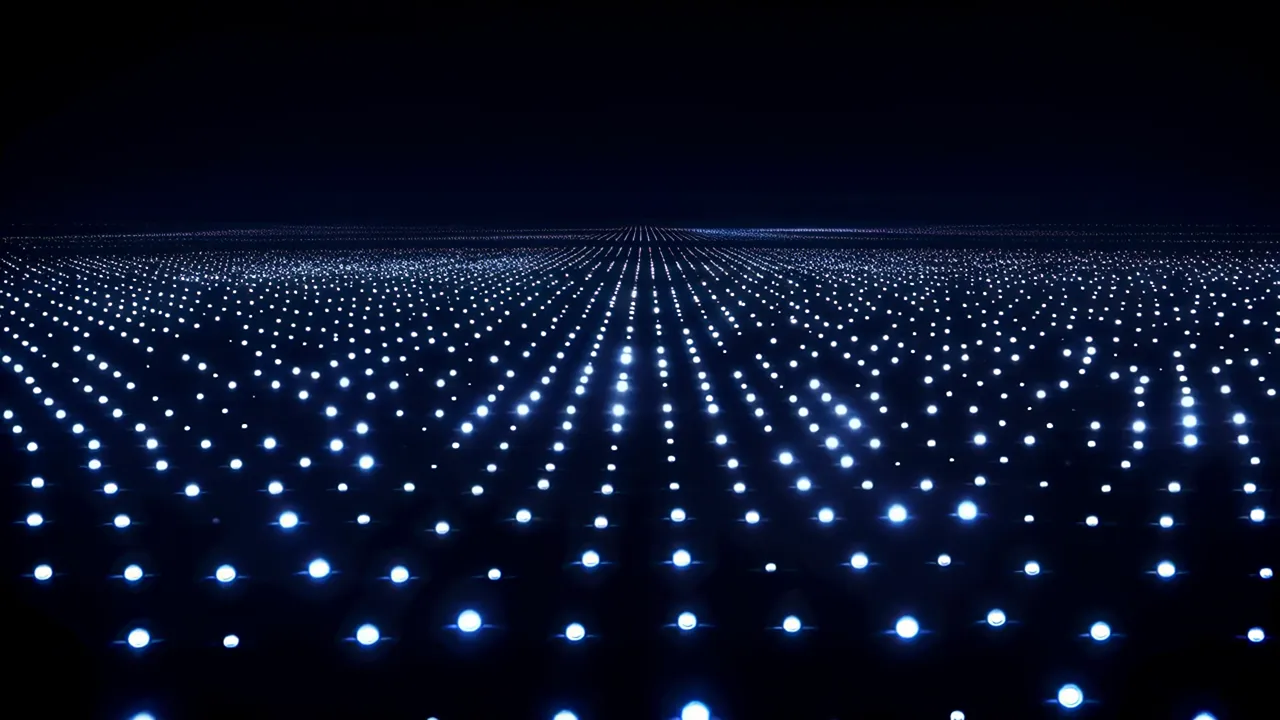 Vast Field of Light Points Breathing and Shifting