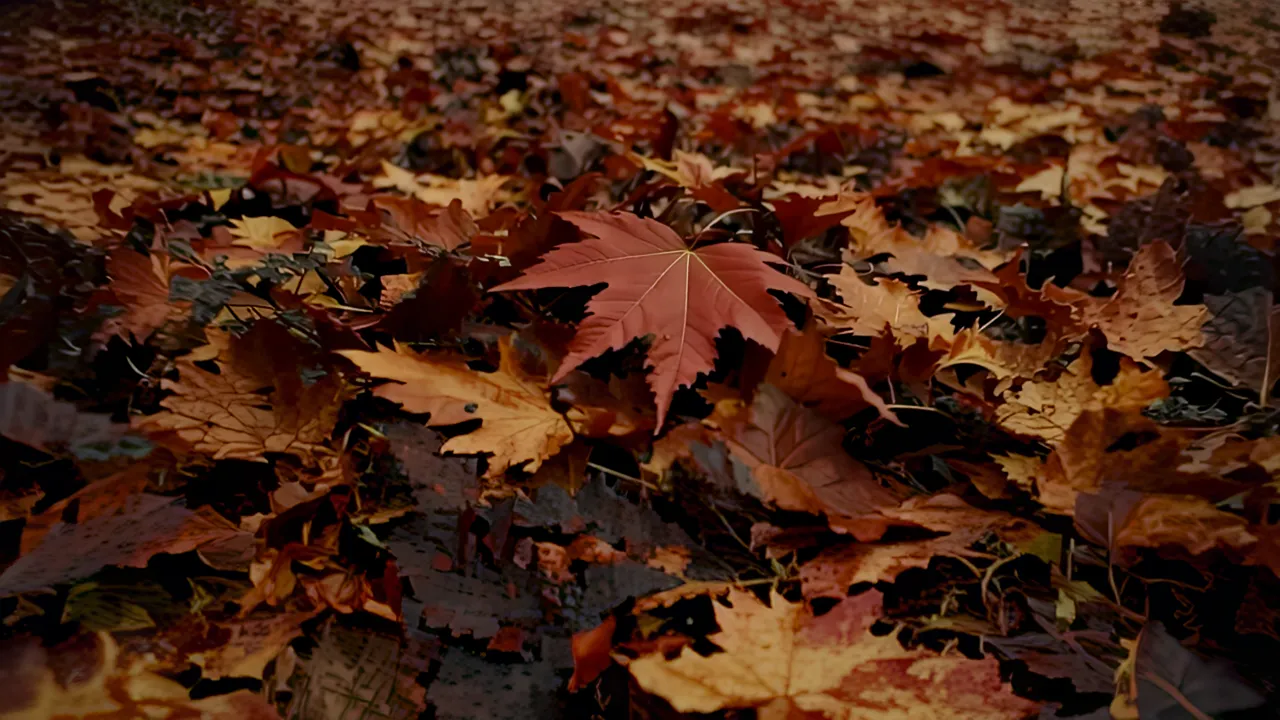 Vibrant Autumn Colors in Japanese Maple Forest