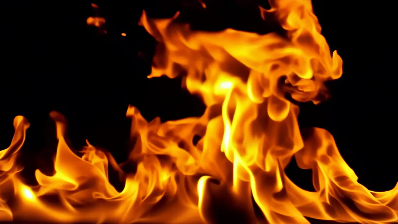 Vibrant Flames Spreading Across the Frame