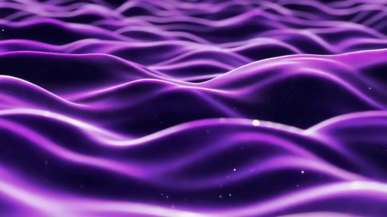 Vibrant Purple Digital Waves with Soft Lighting