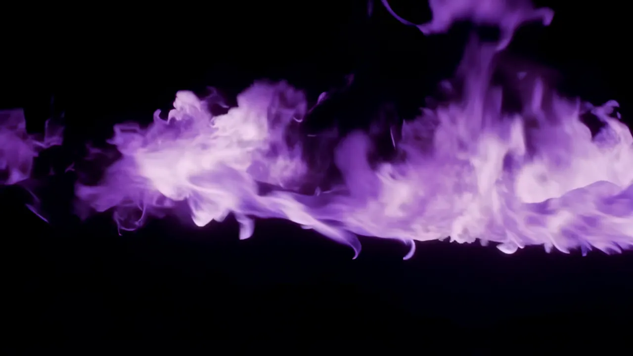 Vibrant Purple Smoke Swirling in Darkness