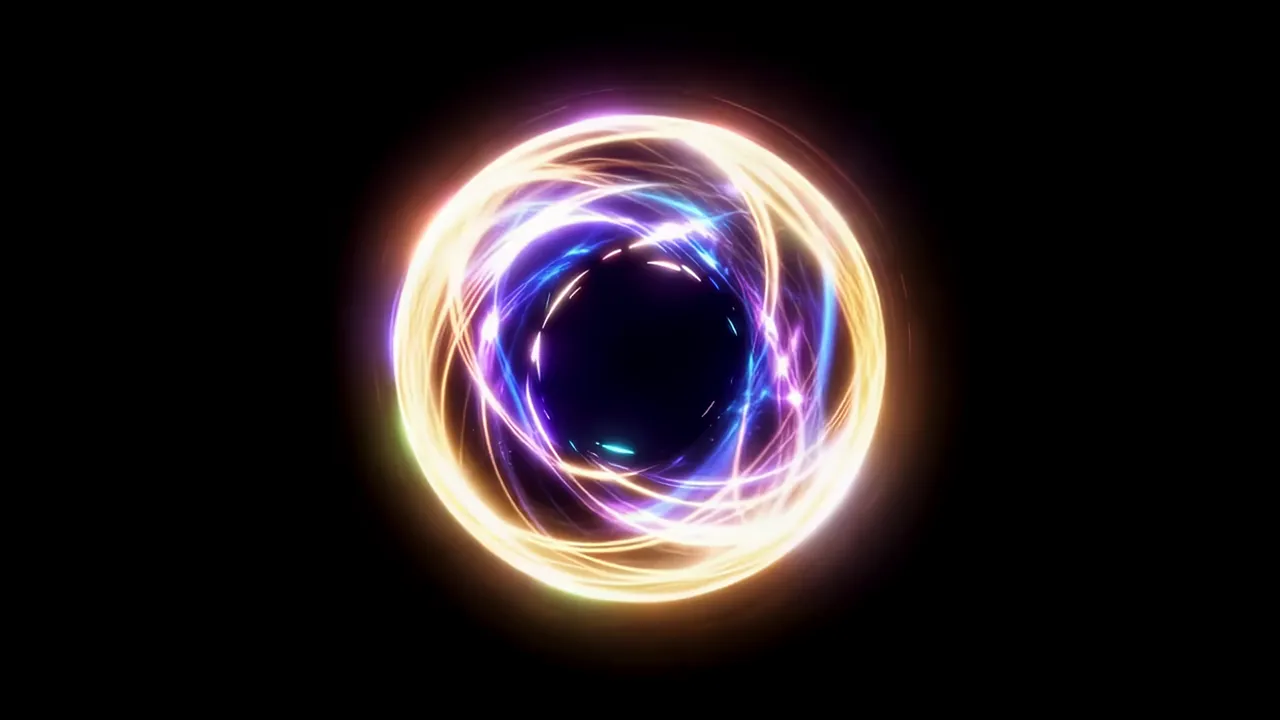 Vibrant Wormhole Portal with Swirling Light and Energy