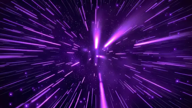 Violet Glow Hyperspace Rays Abstract Energy Particles