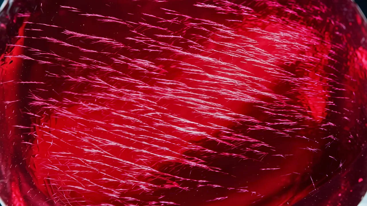 Vivid Red Ruby Crystal with Silk Inclusions