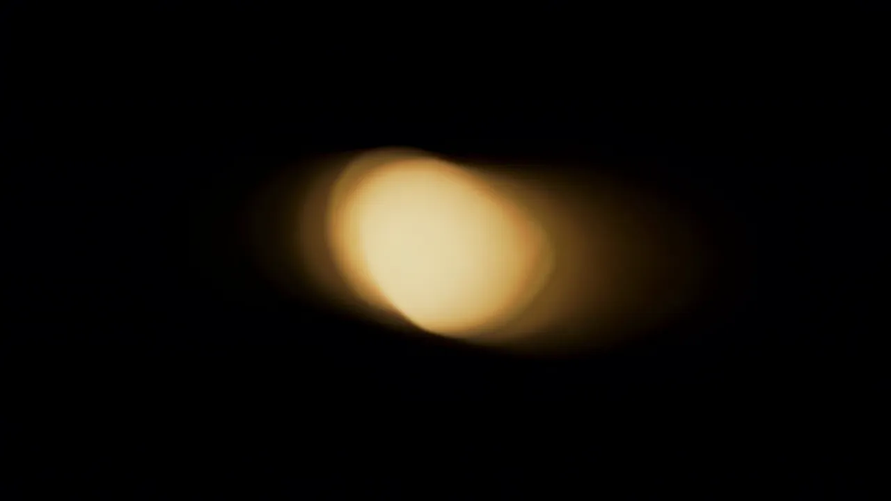 Warm Light Leak with Organic Glow on Black Background