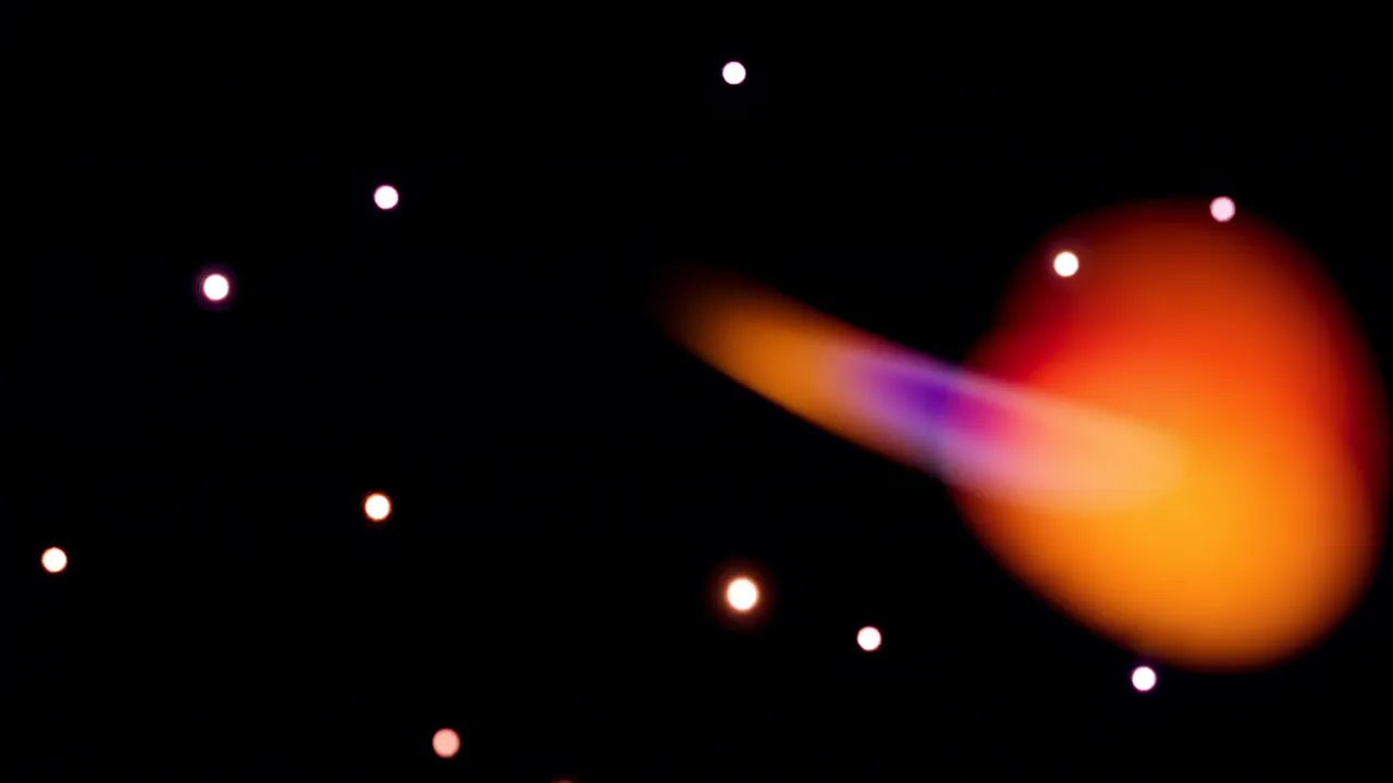 Warm Orange to Red Gradient Bloom on Black Background