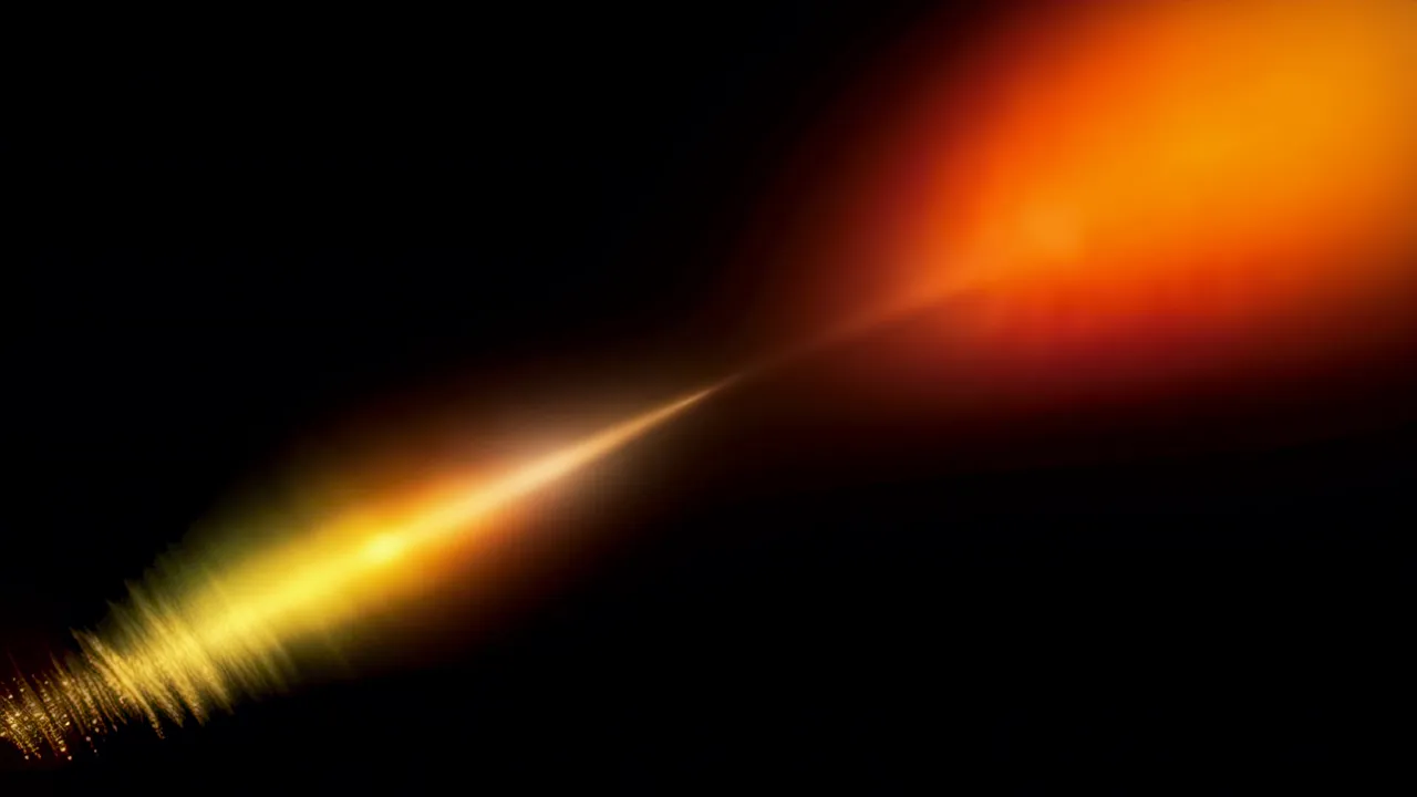 Warm Orange to Red Gradient Bloom on Black Background