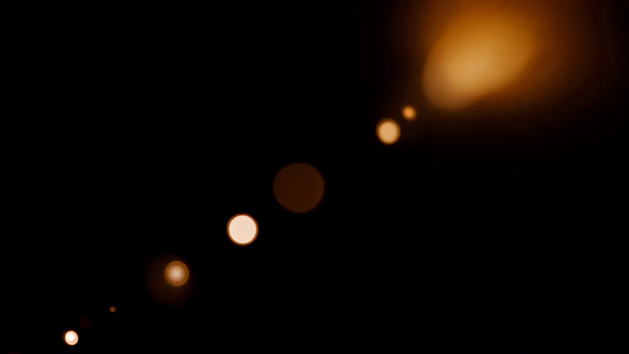 Warm Organic Glow Film Grain Light Leak on Black Background