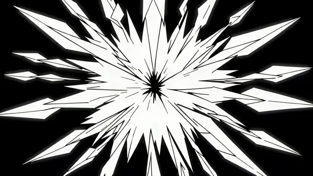 White Energy Burst with Sharp Light Shards