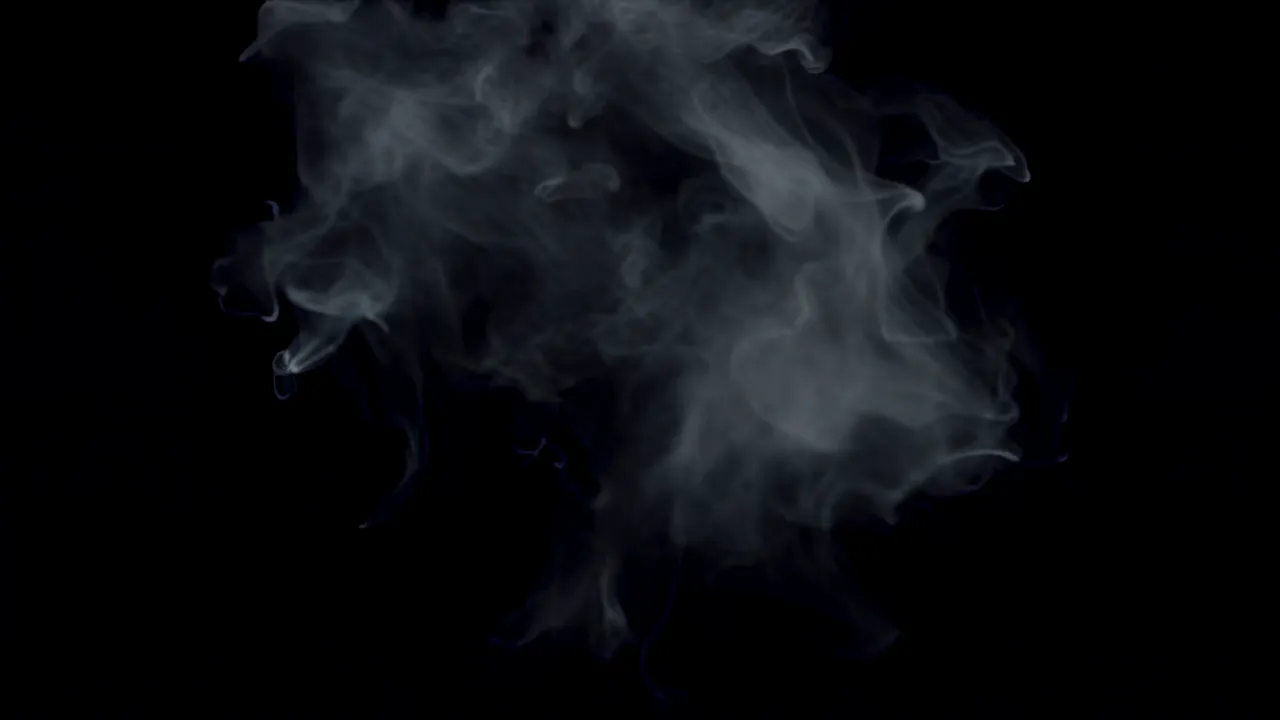 White Smoke on Black Background