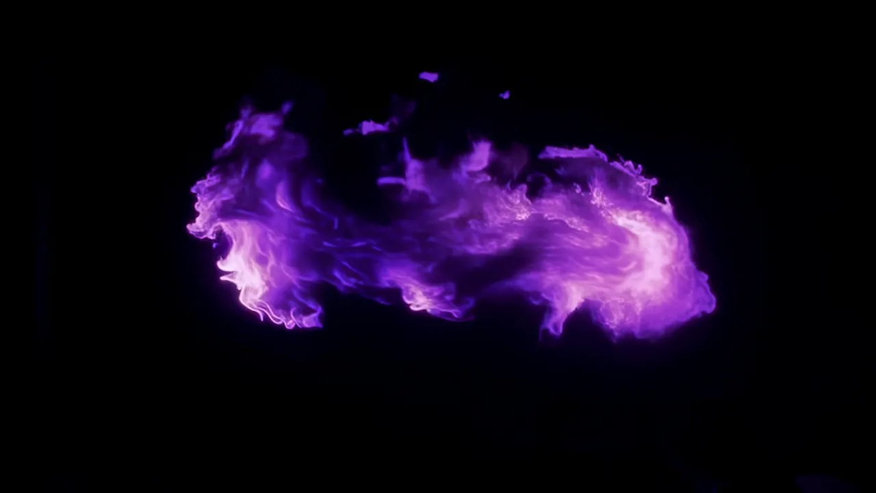 Wide Explosion of Fire Spreading Across the Frame