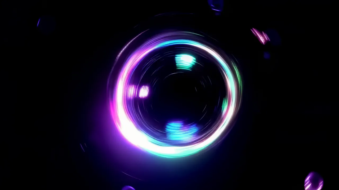 Wormhole Portal with Swirling Light and Energy Effects